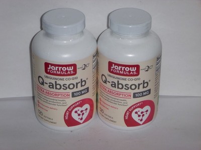 (2) Jarrow Formulas Q-absorb Co-Q10  Supplement 120 Softgels each Exp 11/26