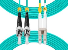 1 PCS OM3 LC To ST Multi Mode Fiber Patch Cable Duplex 50/125um 5M 16ft