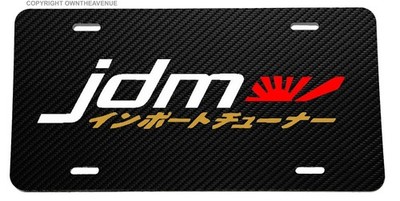 JDM Kanji Logo Japanese Rising Sun Drifting Racing License Plate Cover Frame
