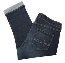 LEVI'S DENIZEN Modern Skinny Crop Distressed Jeans Size 18 34 Pristine Cond