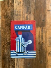 Vintage Campari Metal Sign 20x30cm
