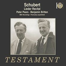 Schubert - Lieder Recital Von Peter Pears, Benjamin Britten | Cd | Zustand Neu-image