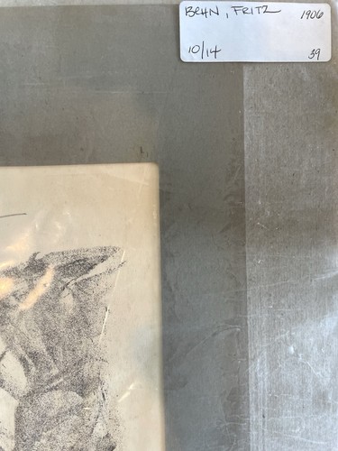 Fritz Behn Lithographie Afrika Stoßzahn Elefanten Herde gelisteter Künstler - Bild 6 von 9