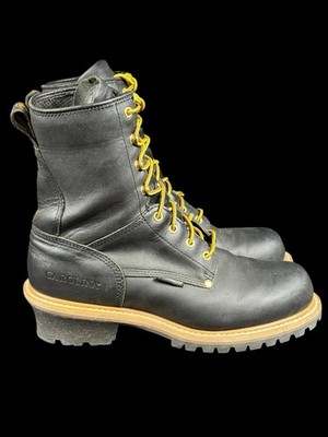 Carolina Mens CA8823  Elm 8'' Waterproof Logger Work Boots Shoe Size 11.5 D Black