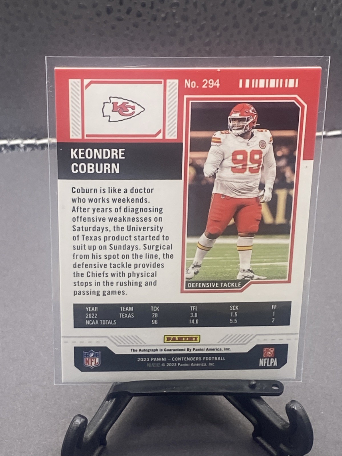 2023 Contenders Keondre Coburn Rookie Conference Ticket Auto Autograph #31/75