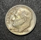 1959 D Roosevelt Dime 90% Silver Avg Circ Denver Minted
