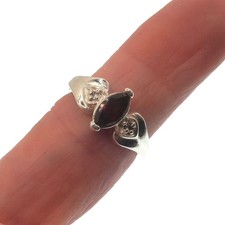 Sterling Silver Rhodalite Garnet Ring, Size 6