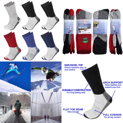 Falari 2 Pairs Merino Wool Socks for Extreme Cold Weather Temp 5-25°F