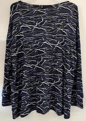 Evans Womens Zebra Animal Print Round Neck Blouse Tunic Top Shirt Plus Size 20 - Picture 8 of 10