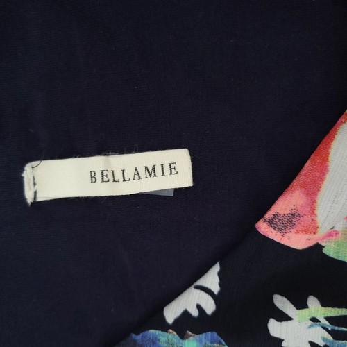 Bellamie Floral Maxi Dress Pockets Size XS-S Stretchy Sleeveless Blue Black Pink - Picture 9 of 10