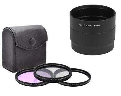 58mm Lens Filter Set (CPL-FLD-UV) for Canon PowerShot G16/ G15