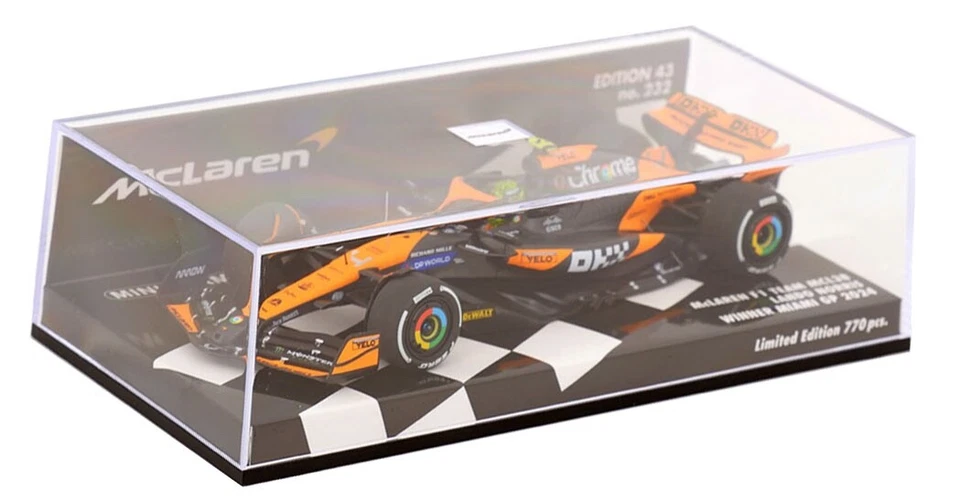 Minichamps McLaren MCL38 Winner Miami GP 2024 - Lando Norris 1/43 Scale - Image 3 of 4