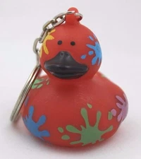 American Heart Association - Quacky Rubber Duck Splatter Keychain AHA Jump Rope