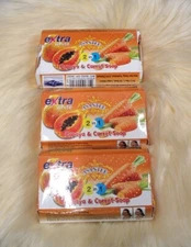 LOT OF 3 Asantee Papaya & Carrot Thailand Herbal Lightening 2 In 1 Soap Extra Wh