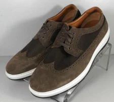 252796 SP50 JOHNSTON MURPHY ELLISTON WINGTIP MENS SHOES 9 M BROWN SUEDE / MESH