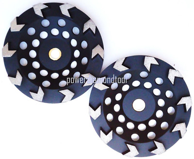 2PK-7'' Arrow Diamond Cup wheel Epoxy Urethane Mastic Abrasive Joint Spot 5/8-7/8