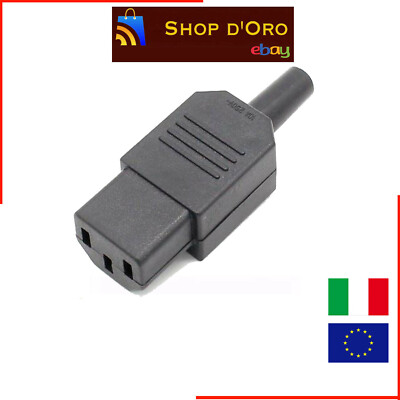 Sourcing Map 10 Prese Di Corrente IEC320 C13 Montaggio A Pannello - 250V 10A - Per UPS, Armadi E Apparecchi Illuminazione - 2