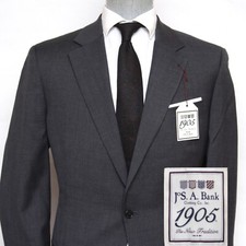 Jos A Bank Men's Wool Blazer Sport Coat Jacket Dark Gray 44L Classic Fit