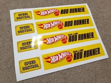 Rod Runner AND Dual Lane Rod Runner stickers decals Hot Wheels!