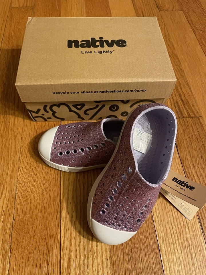 NWT Native Jefferson Sneaker Slip On Water Shoes Toddler Slip On Purple Size C8 - Image 3 of 4