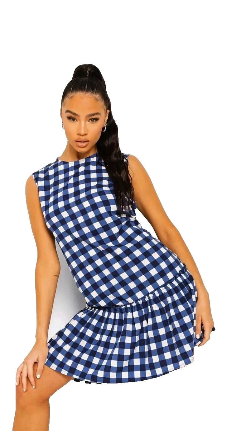 Vestidos femininos Boohoo Cheque