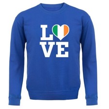 Love Ireland Flag - Adult Hoodie / Sweater - Irish Flags Dublin Belfast City