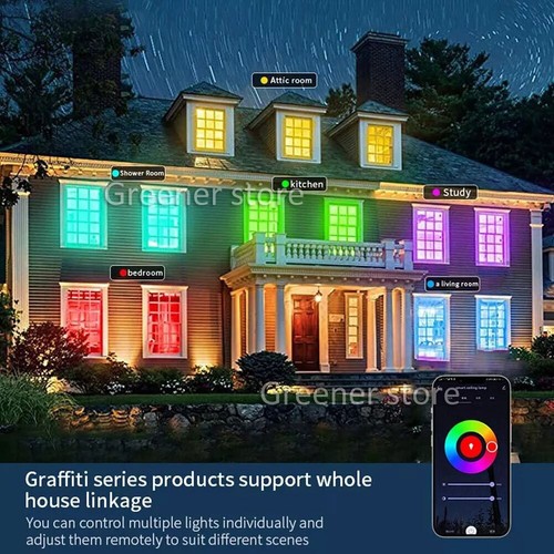 Proyector Smart RGB LED Wifi Bluetooth Spotlight Exterior Jardín Iluminación IP66 - Imagen 9 de 22