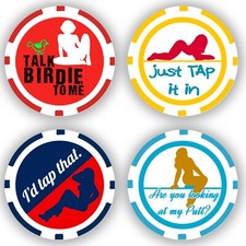 DA VINCI Golf Ball Marker Poker Chip Collection, 11.5 Gram Chips 4-Pack-A