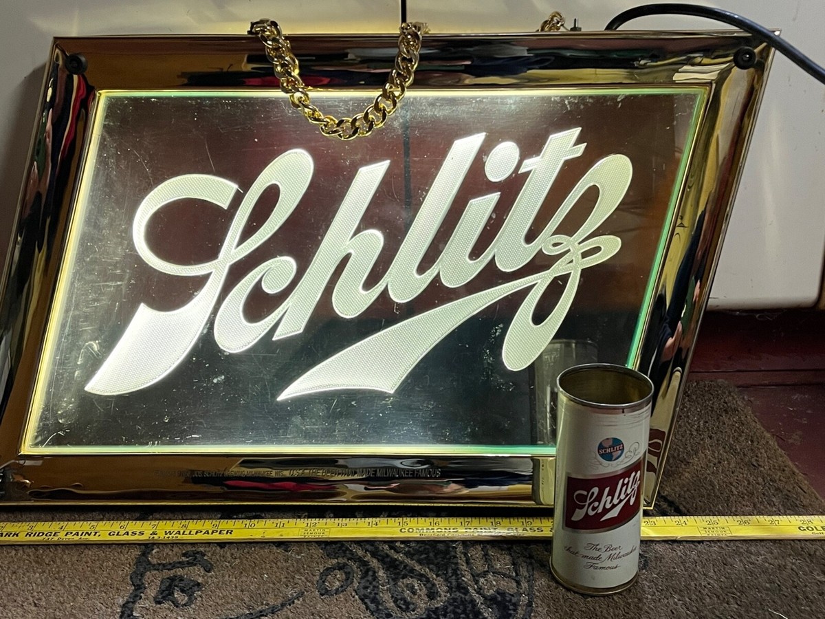 Vintage and Rare Schlitz Beer sign-large light up version of