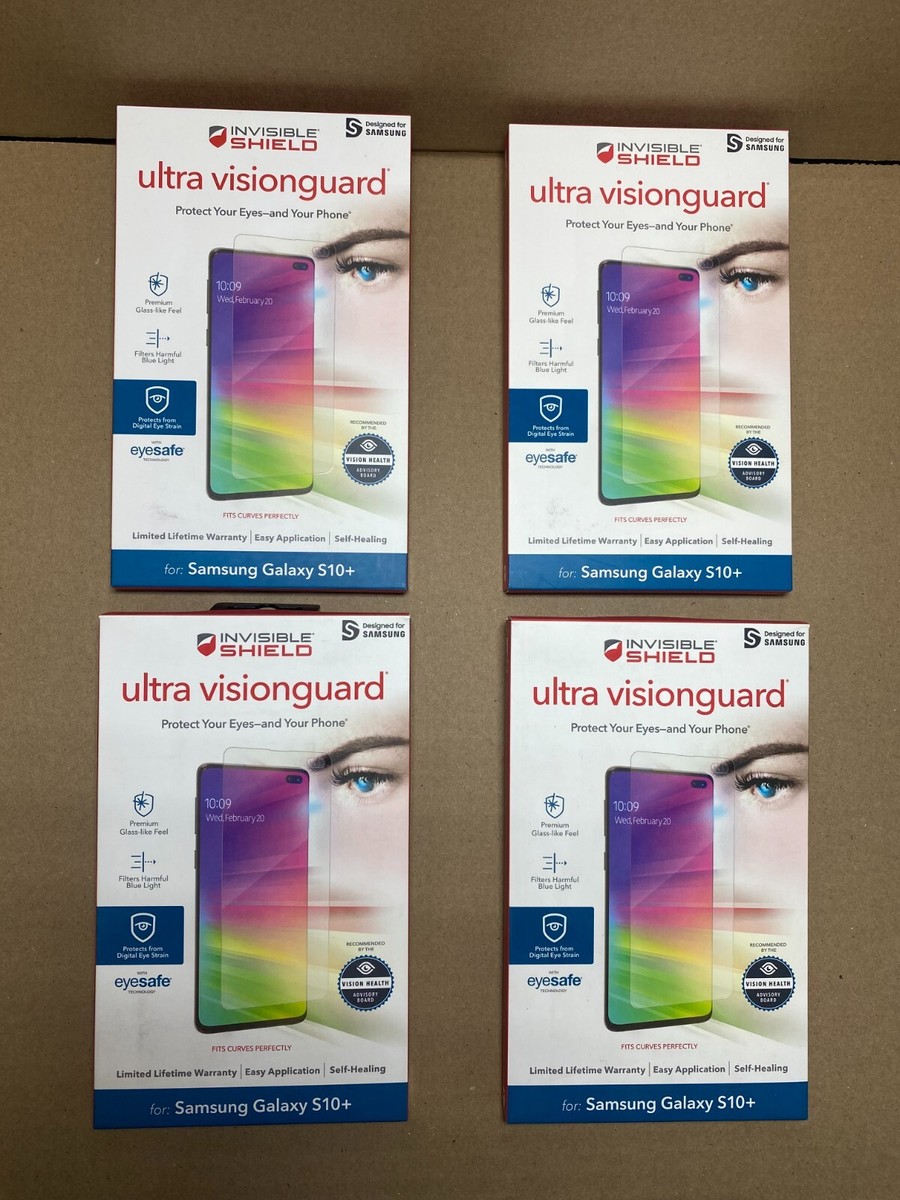 4-Pack) Galaxy S10+ Screen Protector Zagg Invisible Shield Premium