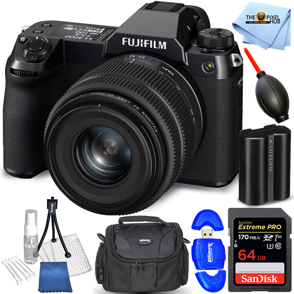 FUJIFILM GFX 50S II Medium Format Mirrorless Camera with 35 FUJIFILM GFX 50S II Medium Format Mirrorless Camera with 35