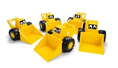 GELB & SCHWARZ GROSSER BULLDOZER von DANTOY starker Sandkastenbagger GROSSER SCHAUFELDIGGER