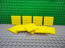 Lego 10 Yellow 4x4 base plate NEW