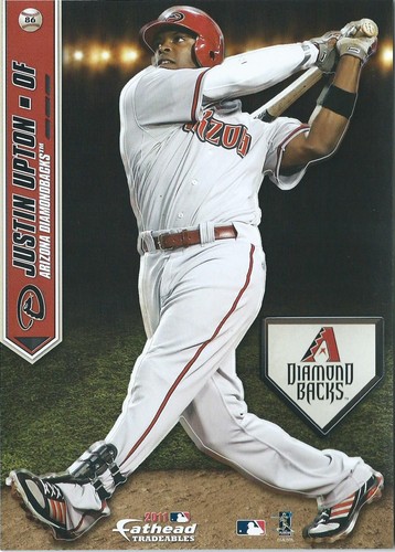 JUSTIN UPTON ARIZONA DIAMONDBACKS FATHEAD TRADEABLES REMOVABLE STICKER 2011 #86 - Picture 1 of 3