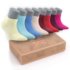 Women  s Bamboo Ankle Socks   Soft  Breathable 8 Pack -598