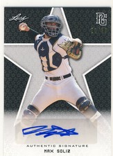 MAX SOLIZ 2020 Leaf Perfect Game PG National Showcase Black AUTO /50 KANSAS