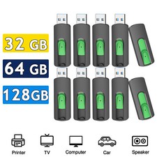 32/64/128GB USB 2.0 Flash Drive Retractable Memory Storage Stick Thumb Drive Lot