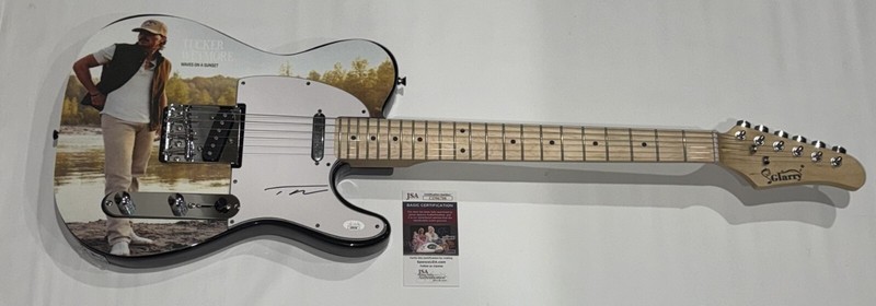 TUCKER WETMORE SIGNED CUSTOM WAVES ON A SUNSET ELECTRIC GUITAR JSA COA