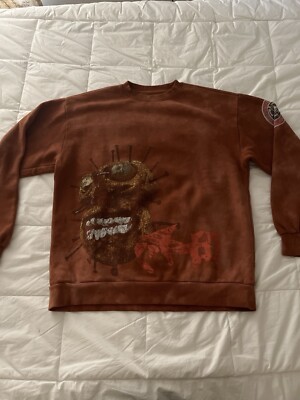 Travis Scott Circus Maximus UTOPIA Brown Crewneck Sweater Size M Official Merch