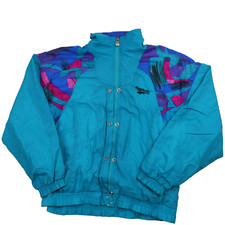 Vintage Reebok Abstract Print Windbreaker Jacket