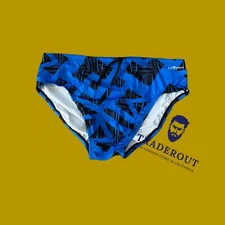 Dolfin mens blue Reliance  Racer swimsuit Swim Brief swimwear size 38