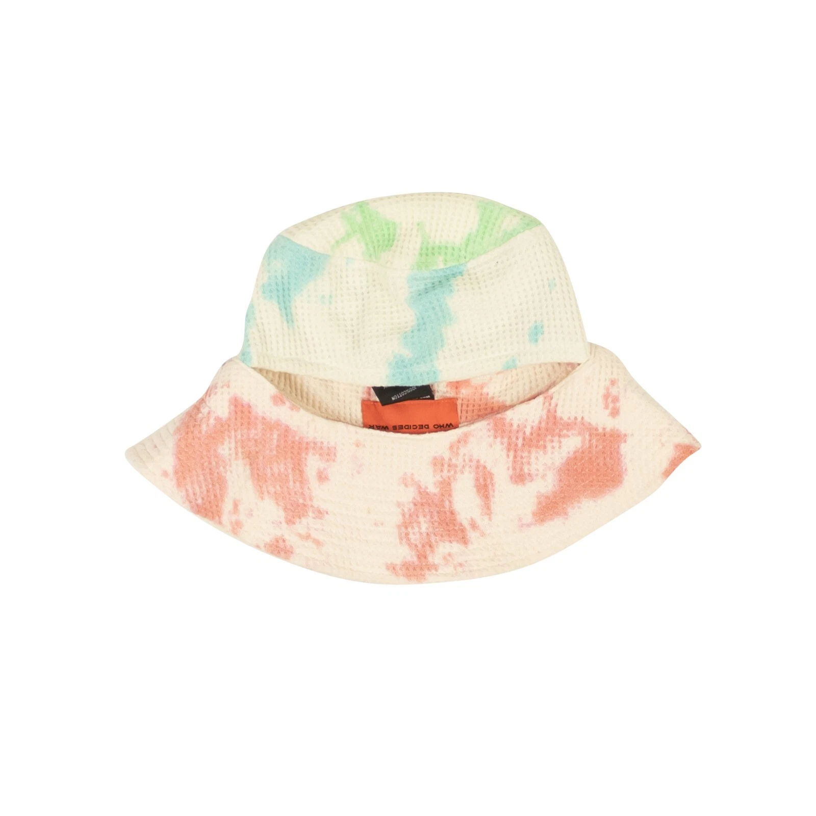 NWT WHO DECIDES WAR Ivory/Multi ROYGBIV Peek Through Bucket Hat Size OS $200