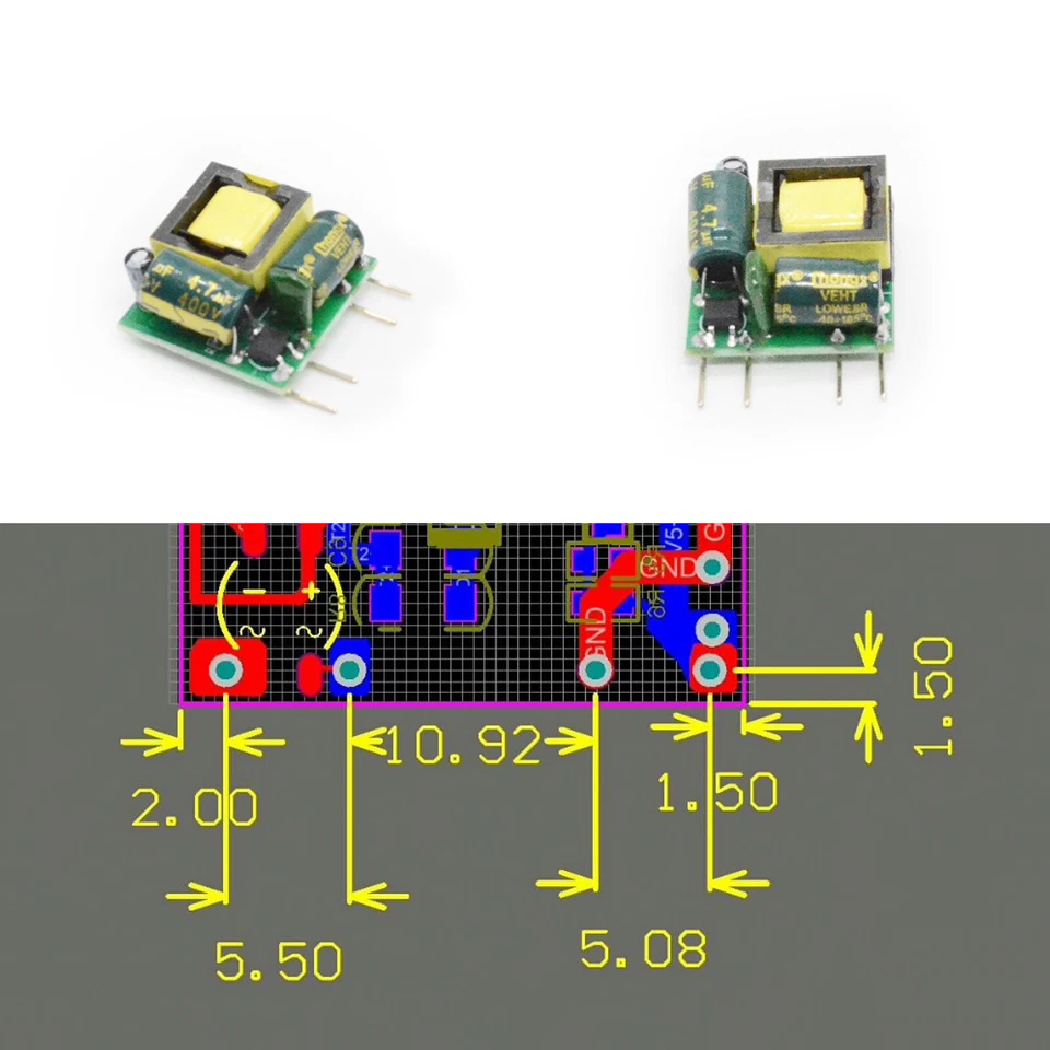 Precision 5v 700mA 3.5W AC-DC 85V-240VAC Power Supply PSU Module Circuit Board - Image 2 of 4