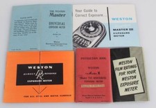 WESTON LIGHT METER MANUALS, GROUP OF 5.