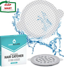 25 Pack, Disposable Shower Drain Hair Catcher Mesh Stickers.