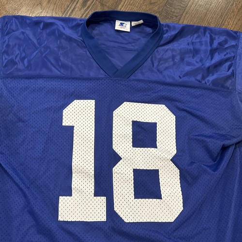 Indianapolis Colts Jersey Peyton Manning XL 52 Mens Blue Starter - Picture 3 of 6