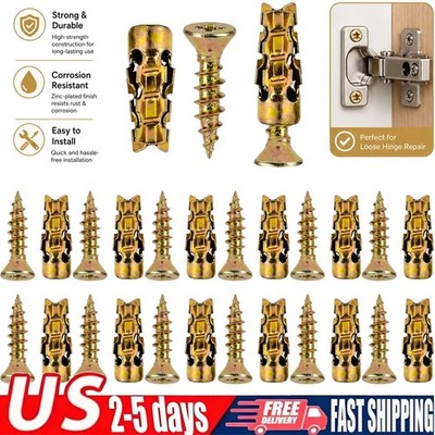 500 PCS Hinge Repair Screw & Expansion Anchor   6×14mm Short Expansion Screw Set