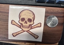 Skull And Crossbones - Glossy Vinyl Sticker
