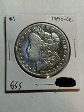 1890-CC Morgan Silver Dollar $1 Carson City VF Details Better Date CC