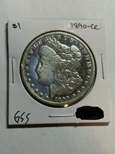 1890-CC Morgan Silver Dollar $1 Carson City VF Details Better Date CC